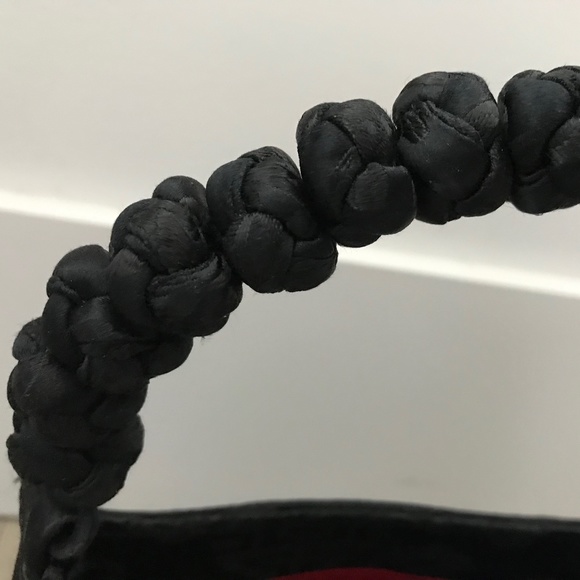 Shanghai Tang Small Silk Knots Braided Handle Handbag Purse - Picture 8 of 8